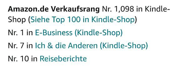 Amazon Bestseller Kategorien