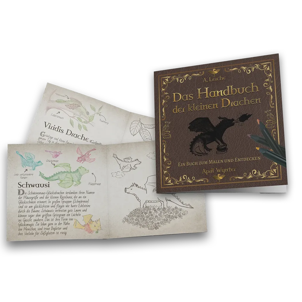 Malbuch der kleinen Drachen mit Kompendium Shop neu